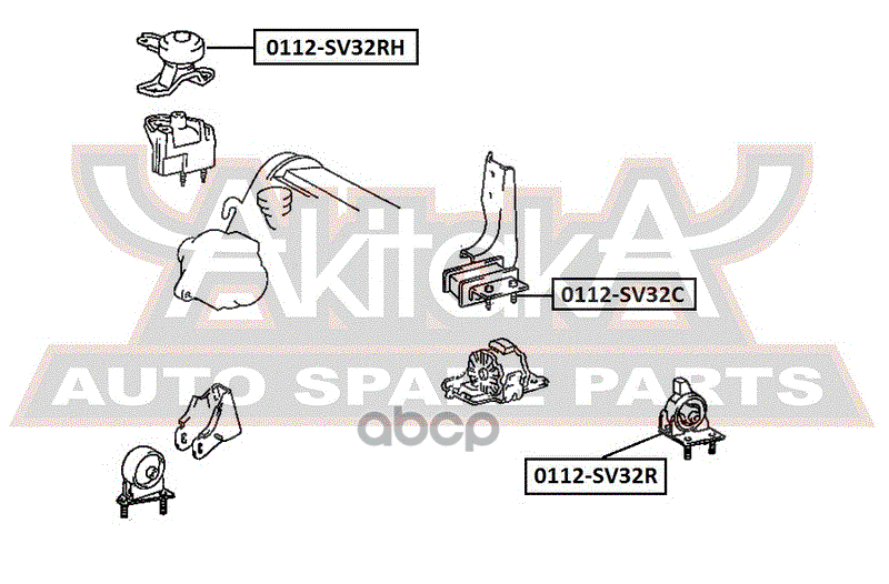 Подушка двигателя TOYOTA CAMRY/VISTA SV3#/VZV3#/CV30 1990-1994