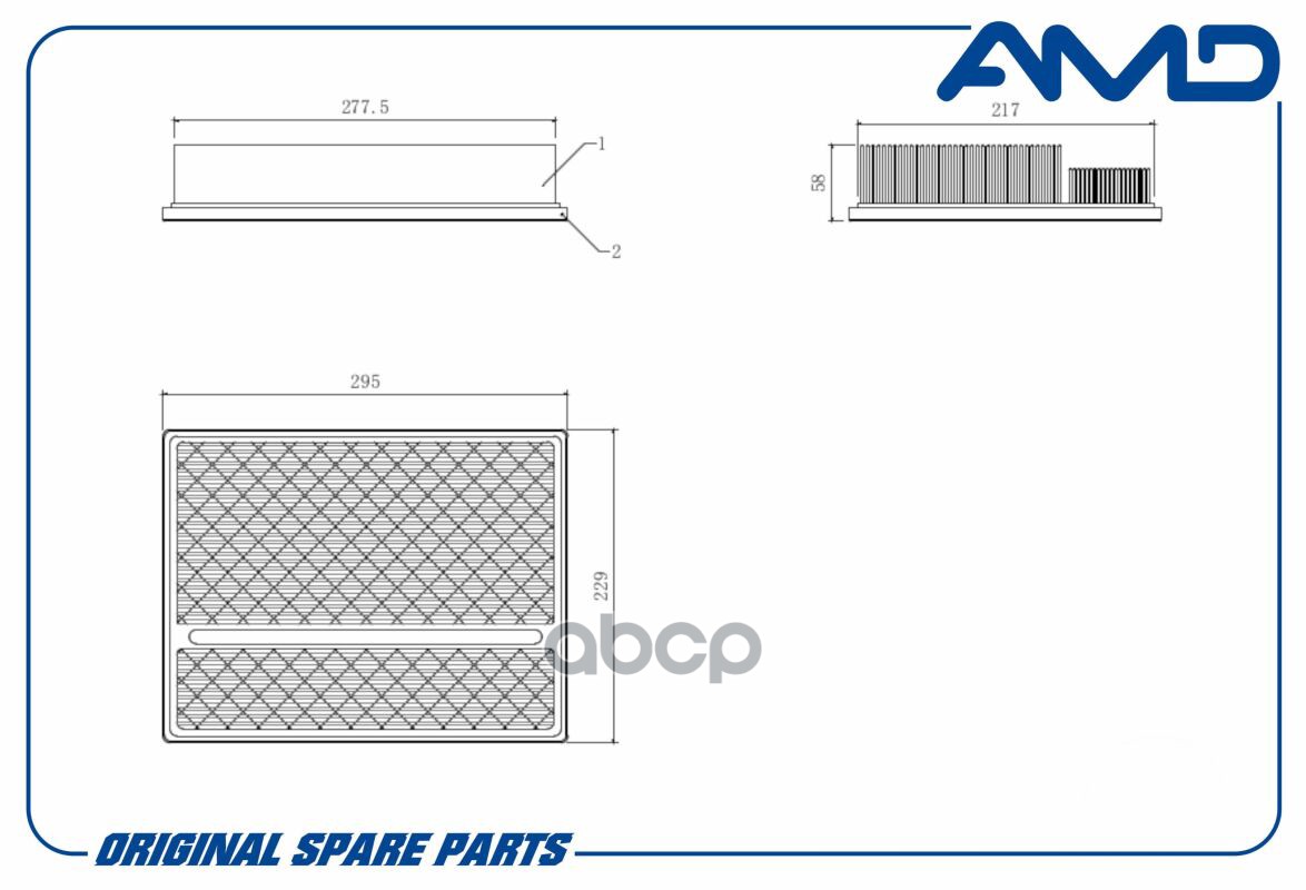 Фильтр воздушный Mercedes C (S/W200) 93-00, CLK (C208) 97-02 AMD A6040941304 A6040941304