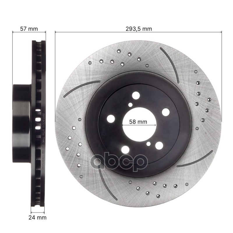 Диск тормозной AVANTECH передний правый (перфорированный) 26300AE02A/26300AE060/26300AE061/26300FE010/26300FE011/26300FE040/26310AC040/26310AC041