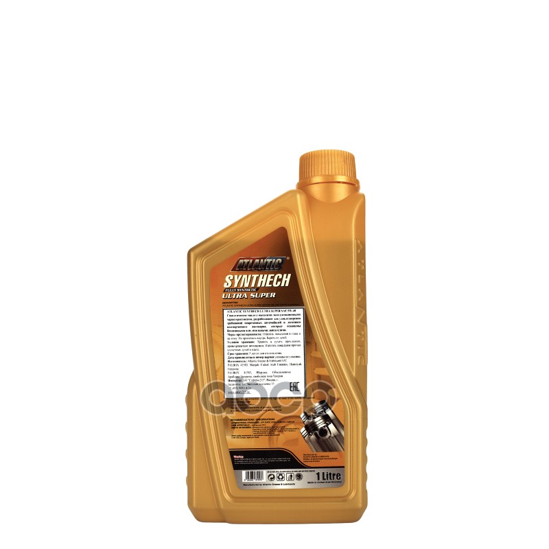 Масло моторное 5W40 ATLANTIC SUPER SYNTHECH API SN CF (1л)