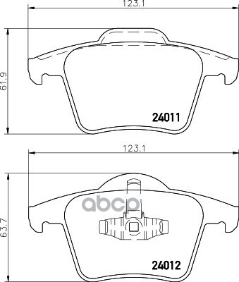 Тормозные колодки дисковые HELLA PAGID арт. 8DB 355 010-801