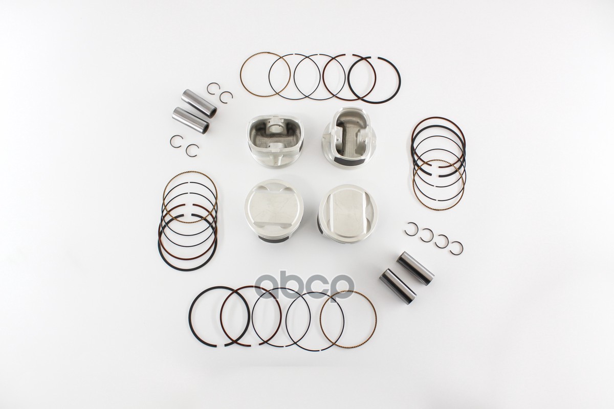 Поршень + кольца G4KD (234102G000 + 230402G000) (+0,5 мм.) (комплект 4 шт.)