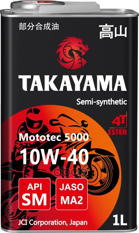 Масло Моторное! П/Синт Api Sm, Jaso Ma2 TAKAYAMA арт. 605573