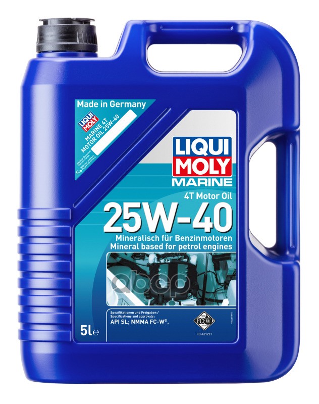 Liquimoly 25W40 Marine 4T Motor Oil (5L) Минер.масло Моторн.! Для Водн.технapi Sl LIQUI MOLY арт. 25027