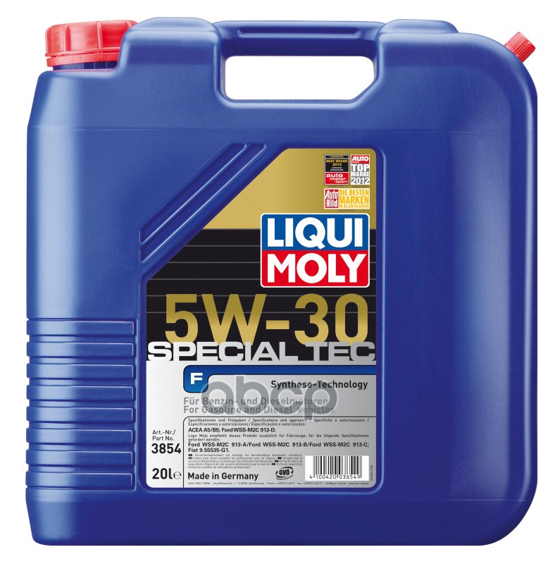 LIQUI MOLY Liquimoly 5W30 Special Tec F (20L) Масло Моторное! Синт Acea A5-08/B5-08/ Ford Wss-M2c 913-A, B, C