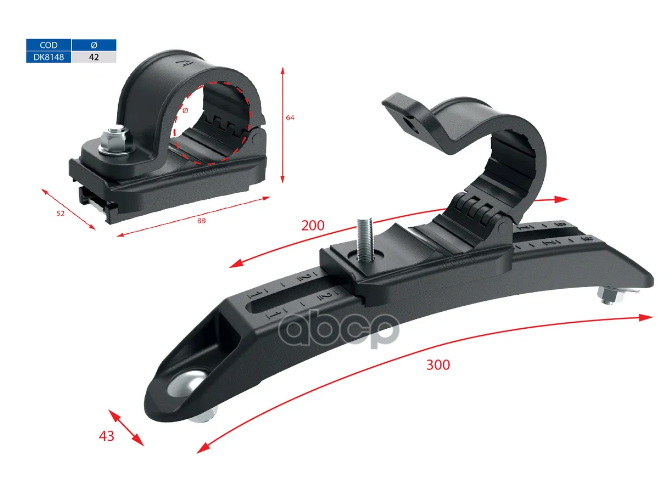 Крепление крыла VR/42,4 (пластик)