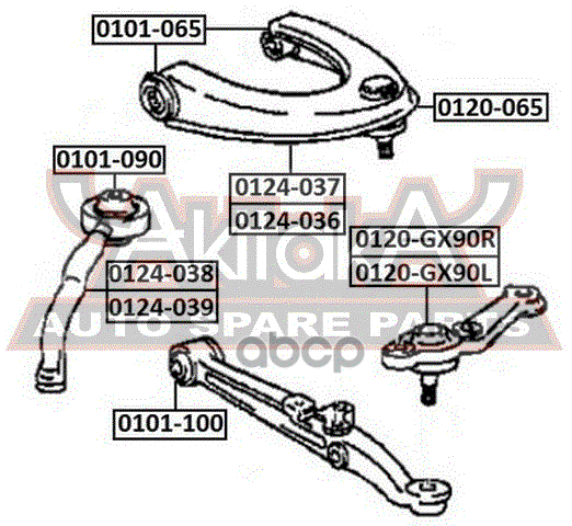 Сайлентблок переднего прямого рычага LEXUS IS200 GXE10 1999-2005