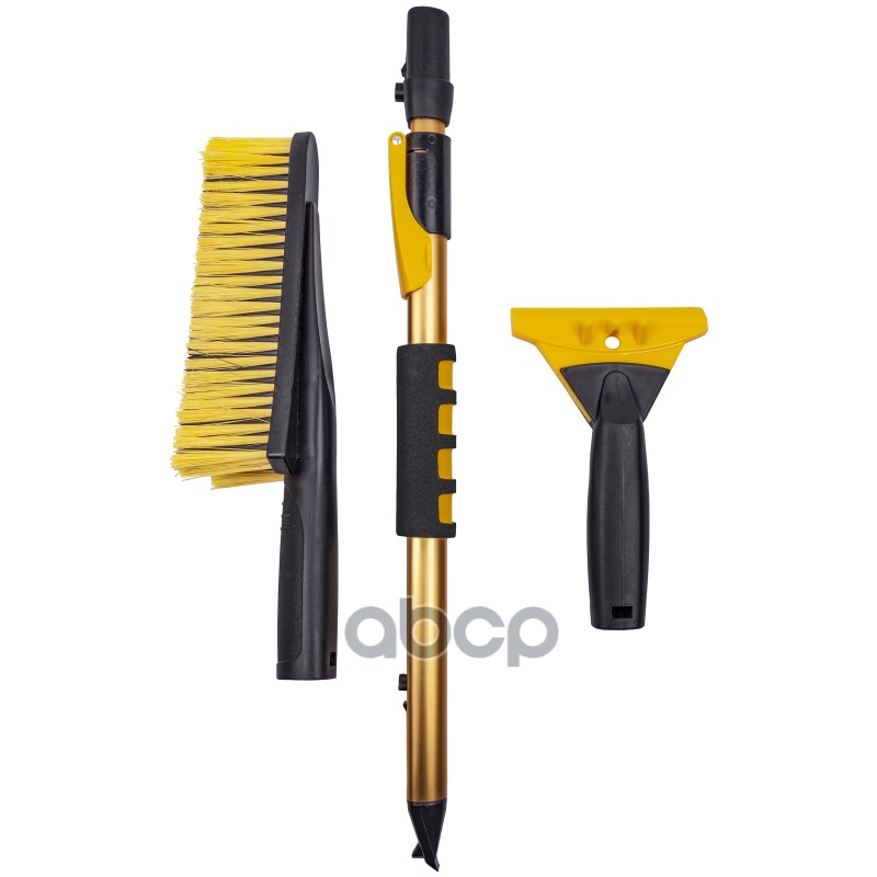 Щетка со скребком телескопическая 85-109см черно-желтая DSV