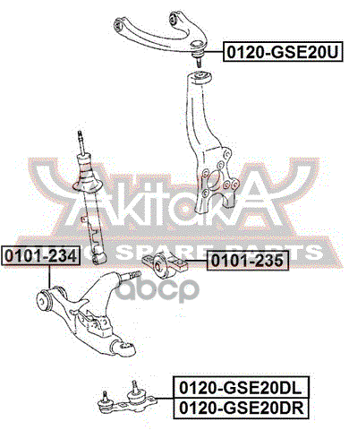 ОПОРА ШАРОВАЯ ПЕРЕДНЕГО ВЕРХНЕГО РЫЧАГА