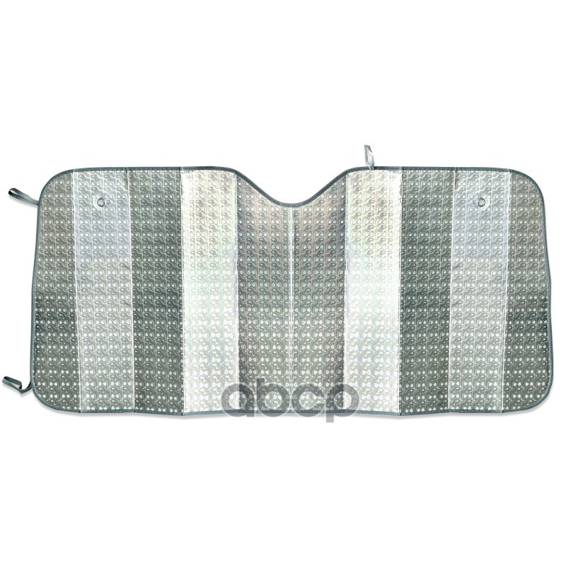 Шторка на лобовое стекло серебро 145 х 70 см гармошка AVS Laser 43098