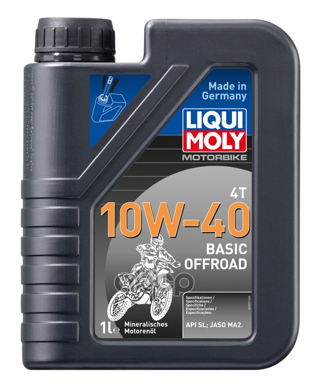 Liquimoly 10W-40 Motorbike 4T Basic Offroad (1L) Мин.масло Моторн.! Д/Мотоц. Api Sl, Jaso Ma2 LIQUI MOLY арт. 3059