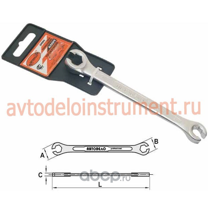 АвтоDело 34357 ключ разрезной прокачной 15*17  PRO