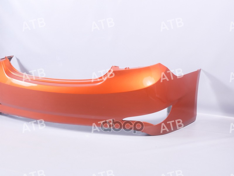 бампер Hyundai Solaris 1 2014-2017 рестайлинг седан задний Оранжевый (Vitamin)