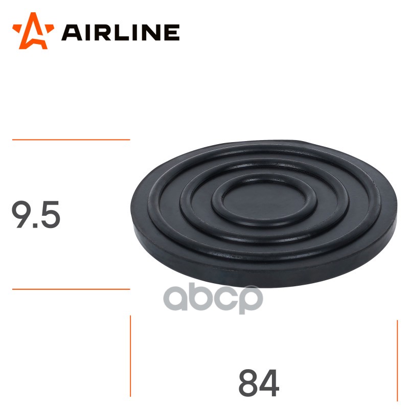 Накладка на домкрат подкатной INDUSTRY D84мм, H9.5мм (AJS10)