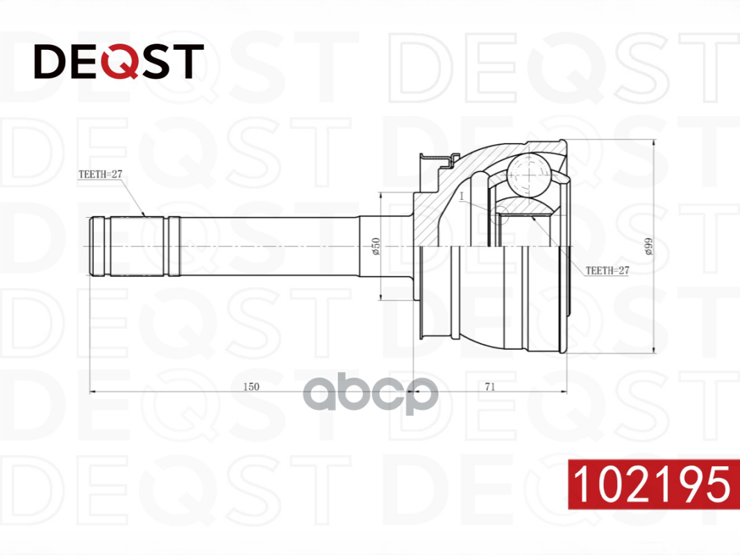 ШРУС NISSAN TERRANO 2.7/3.0 86- наружний/NISSAN TERRANO II наружний