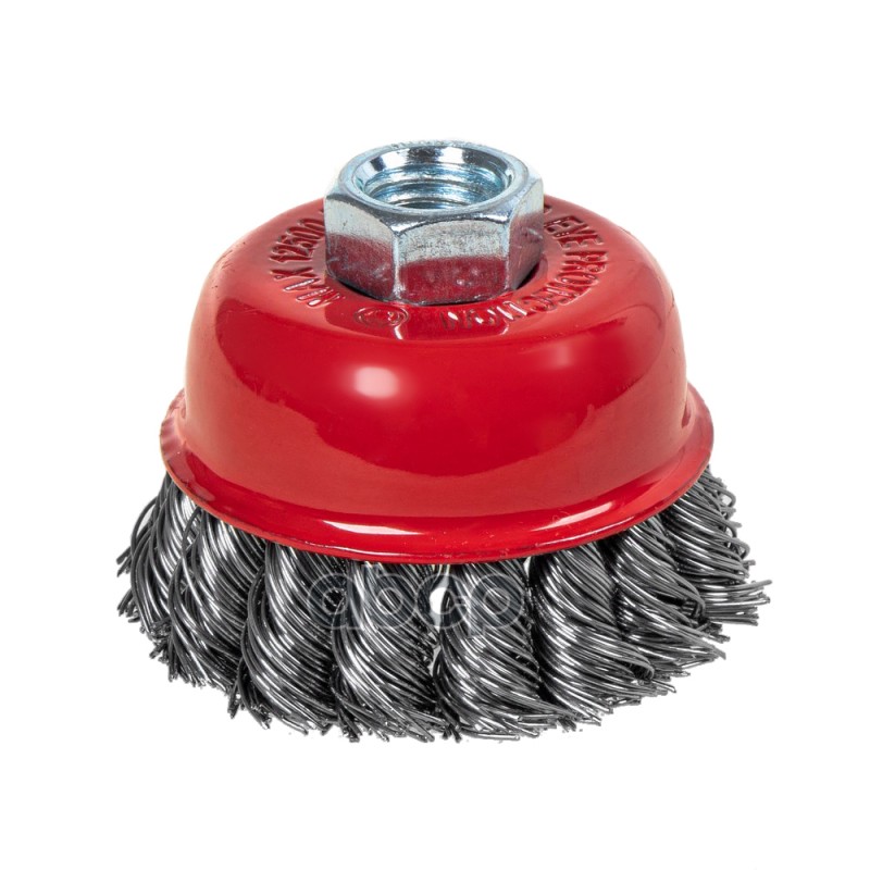 Щетка для УШМ чашка 65 мм, посадка M14, стальная витая проволока,