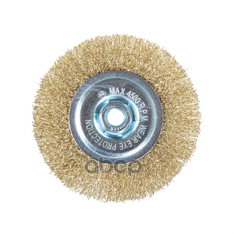 Щетка для УШМ плоская 125 мм, посадка M14, латунированная проволока