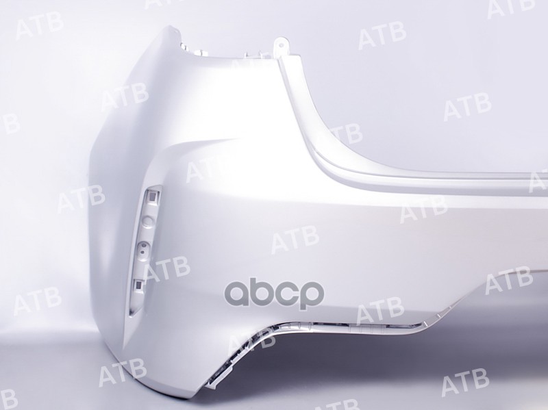 бампер Kia Rio 4 2020-2023 рестайлинг седан задний Серебристый (Sleek Silver)