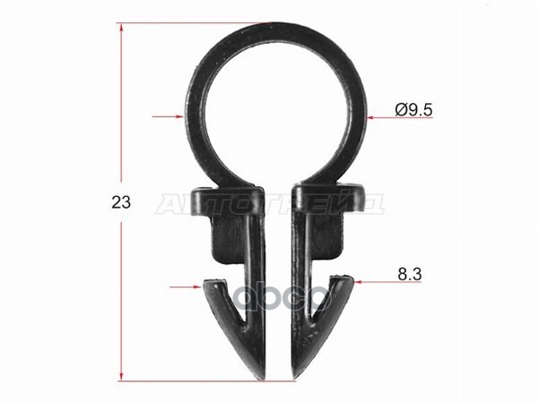 Клипса трубки эл. проводки d=9,5 (Продажа по 10шт) Sat арт. ST-M11426