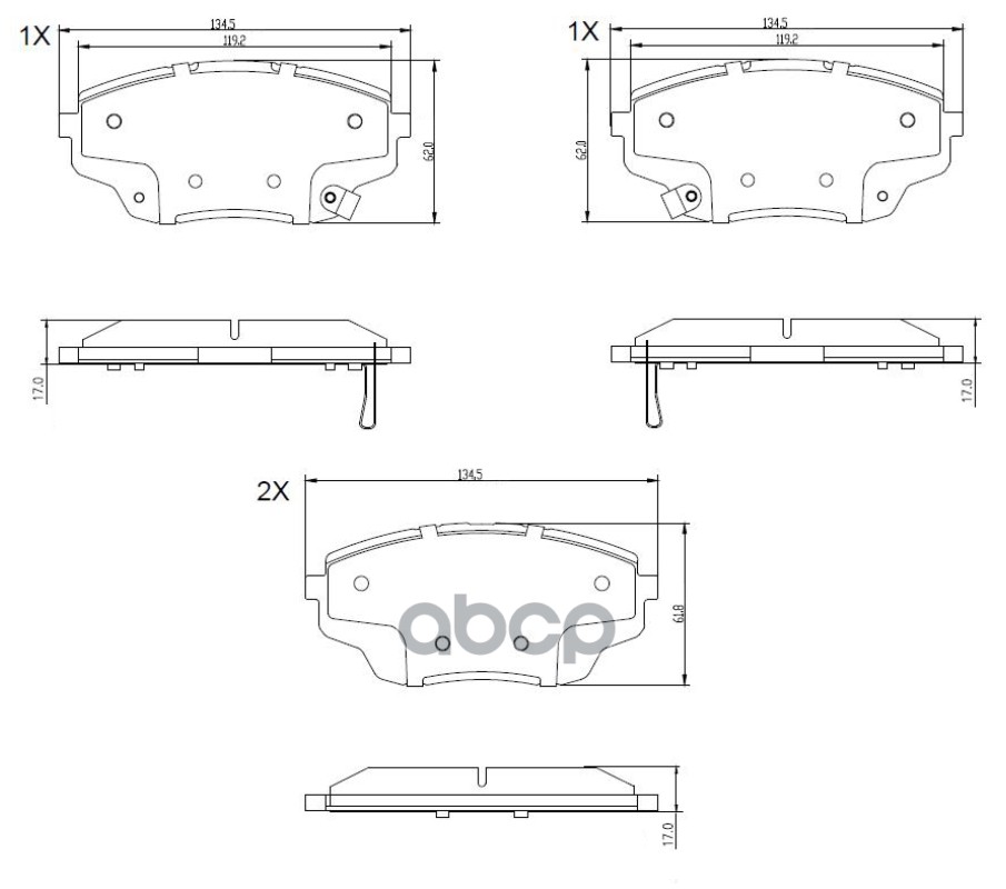 Колодки тормозные BARNETT