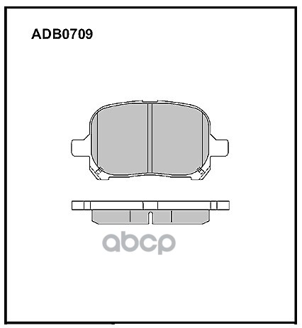 Колодки тормозные Toyota Camry (V20) 15' 96-01, Harrier 97-01; Lexus ES 96-, RX 98- передние  Allied ADB0709 GDB3152;GDB3277;0446533120;0446533121;0446533130;0446533180;0446533230;0446548010;0446548060;AY040TY051;BD7529;37033;AN465WKE;AN8069WKE;ADB0709HD;