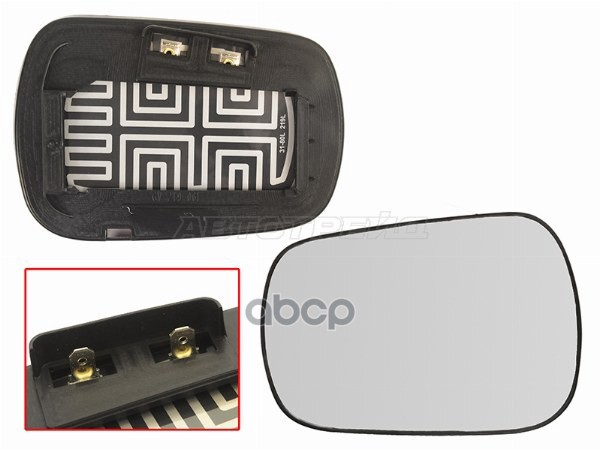 Полотно зеркала Ford Fiesta 02-05 / Fusion 02-05 (Слева/ Обогрев/ сферическое) Sat арт. ST-121-0049