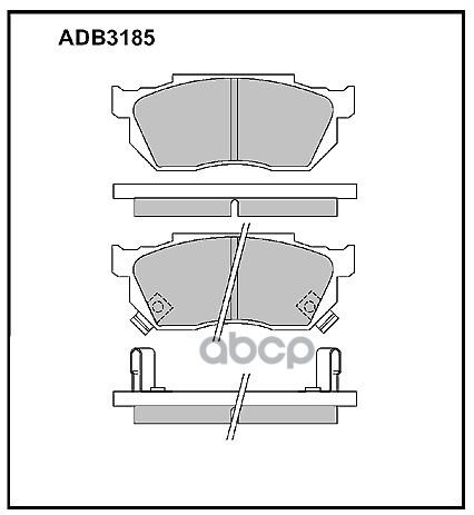 Колодки тормозные дисковые | перед | HONDA CIVIC 1.3-1.6 87-91/1.3 16V 91-95  ADB3185
