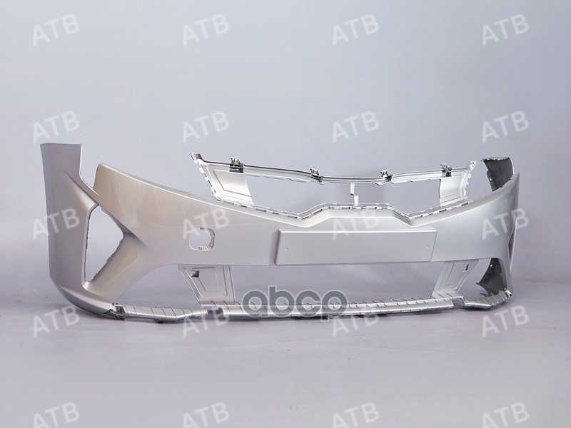 бампер Kia Rio 4 2020-2023 рестайлинг передний Серебристый (Sleek Silver) RHM