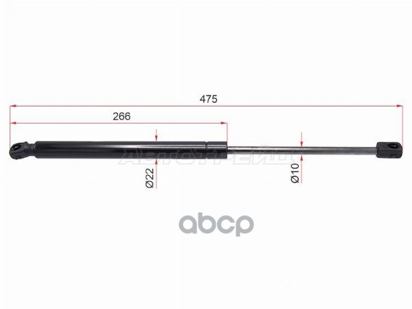 Амортизатор крышки багажника Hyundai Santa Fe 05-12 (Справа=Слева) HOSU арт. HSGS0003