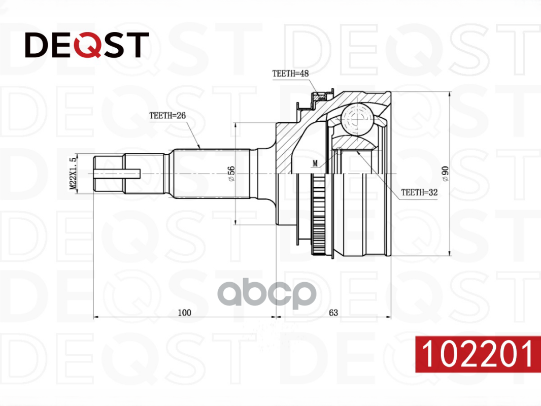 ШРУС TOYOTA CAMRY 2.2 91-96 нар.(ABS)