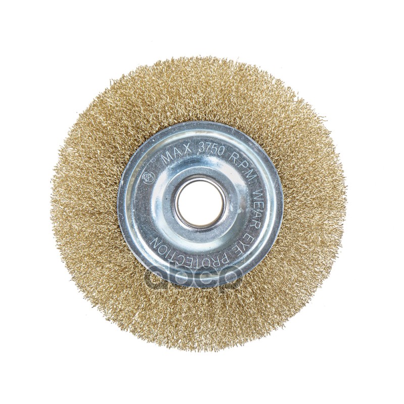 Щетка для УШМ плоская 150 мм, посадка 22.2 мм, латунированная проволока d=0.3мм, 3750 об/мин ARNEZI R8042150 Щетка для УШМ плоская 150 мм, посадка 22.2 мм, латунированная проволока d=0.3мм, 3750 об/мин ARNEZI R8042150