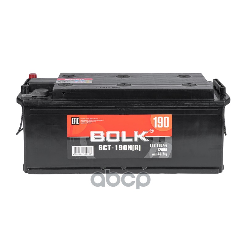 Аккумулятор BOLK Standart 190 А_ч L+(3) 514x218x210 B EN 1200 А