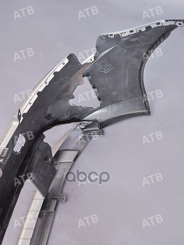 бампер Kia Rio 4 2020-2023 рестайлинг передний Серебристый (Sleek Silver) RHM