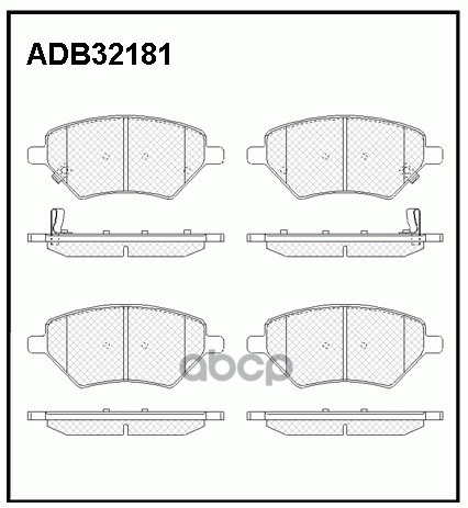 Колодки тормозные дисковые | перед | CHERY Tiggo 8 Pro/Tiggo 4 1.5/2.0 FR 18-  ADB32181