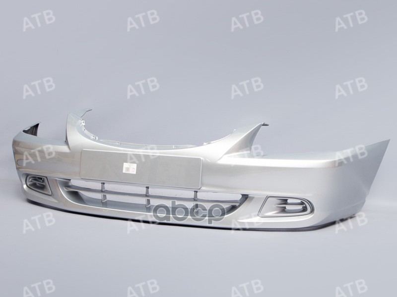 бампер Hyundai Accent 2 1999-2012 передний Серебристый (Ртуть) ATB