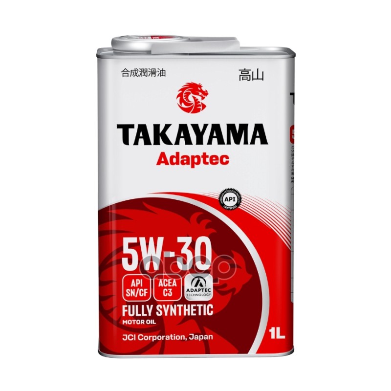 TAKAYAMA Takayama Adaptec 5W30 (1L) (Металл) Масло Моторное! Синт Api Sn/Cf, Acea C3