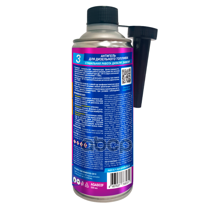 AGA Антигель для дизельного топлива F3 (335ml)