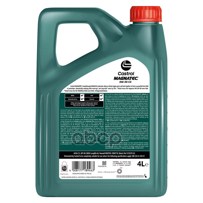 Масло моторное CASTROL MAGNATEC 5W-30 C3 4л