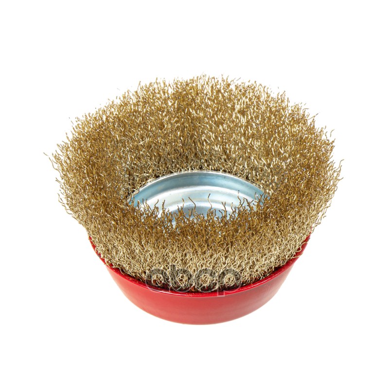 Щетка для УШМ чашка 100 мм, посадка M14, латунированная проволока