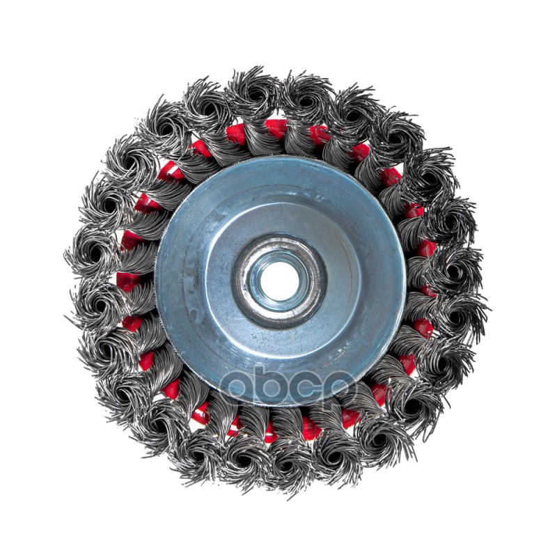 Щетка для УШМ чашка 125 мм, посадка M14, стальная витая проволока d=0.5мм, 6500 об/мин ARNEZI R8047125 Щетка для УШМ чашка 125 мм, посадка M14, стальная витая проволока d=0.5мм, 6500 об/мин ARNEZI R8047125