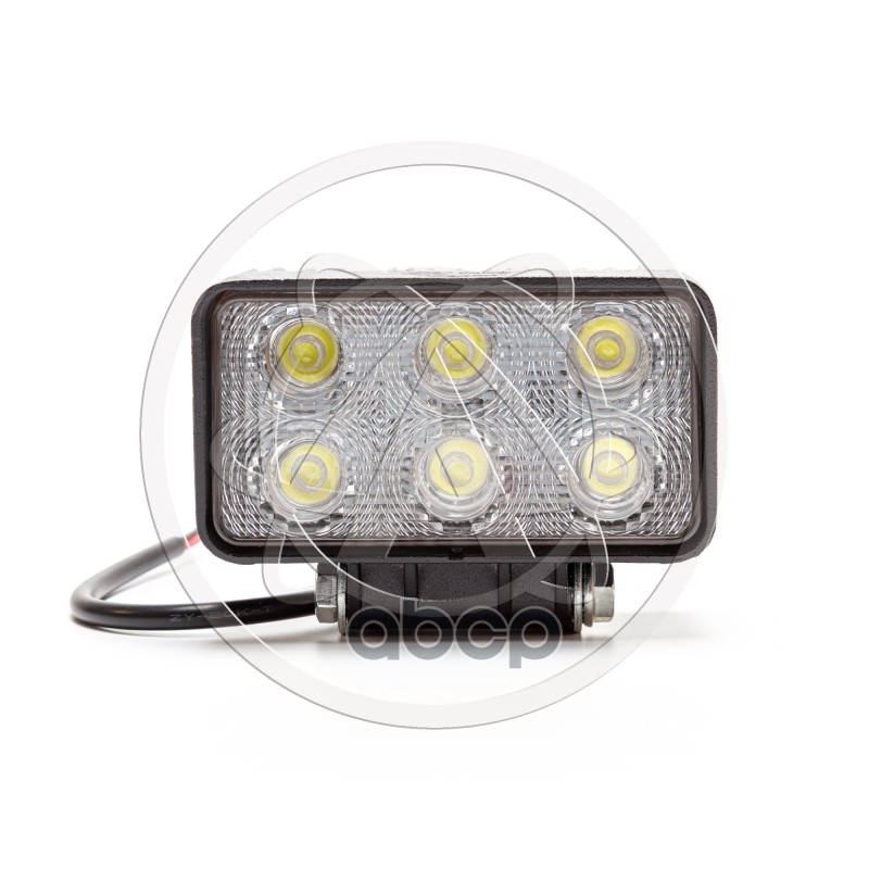 Фара светодиодная Avtoelectrica прямоугольная 6 LED рассеяный свет 18W (110 х 52 х 81) 12/24V AE18RT-6LED-PC 09.1941