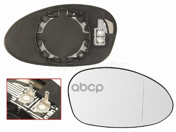 Полотно зеркала BMW 1-Series 04-07 / 3-Series 05-10 (Справа/ Обогрев/ асферическое) Sat арт. ST-121-0032