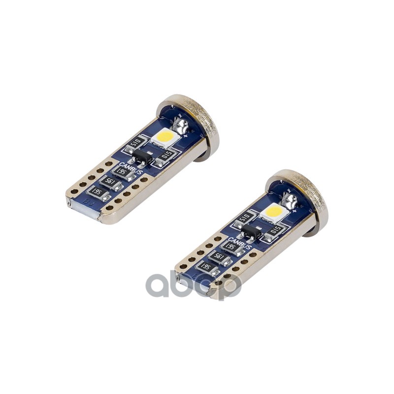 Лампочка светодиод. T10 (W5W) PRO, 6000K, 12В, 2Вт, 3LED, Биполяр., Обманка (AEAR320)