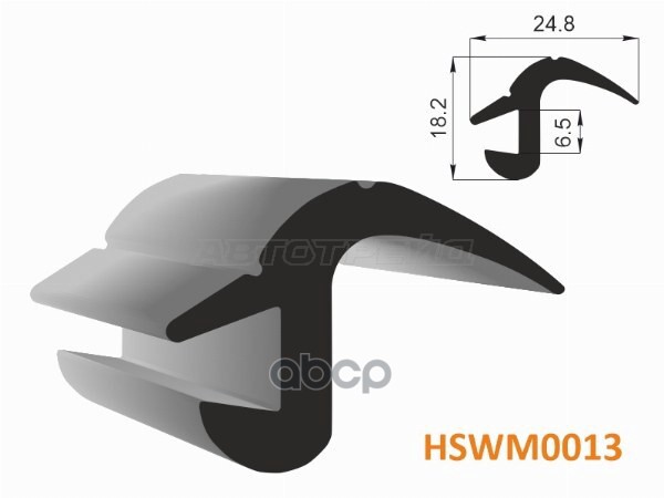 Молдинг универсальный (DAF 105/106) - бухта 30 м.(цена за 1метр) HOSU арт. HSWM0013