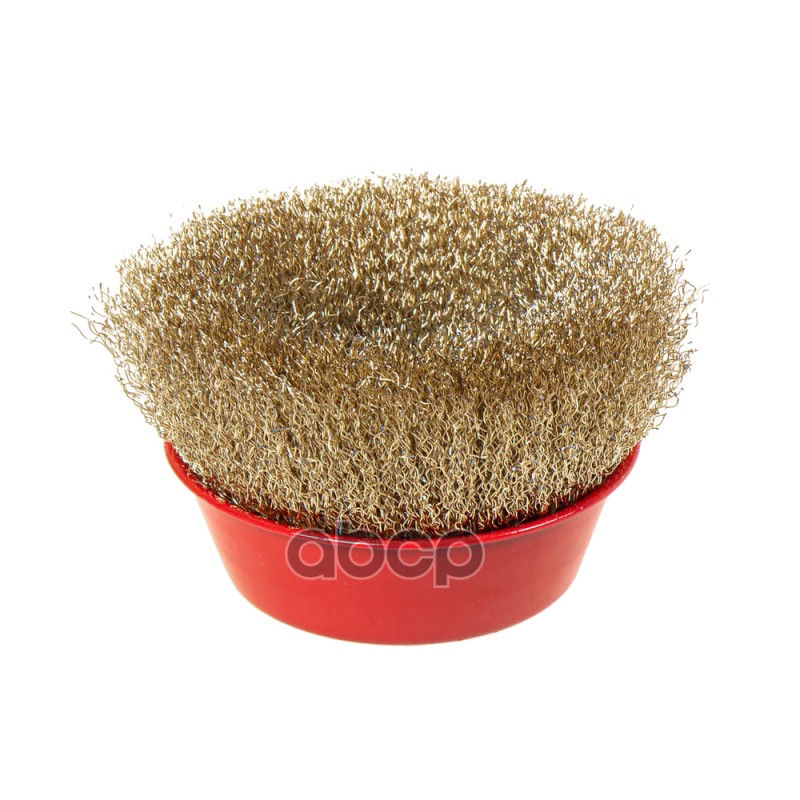Щетка для УШМ чашка 125 мм, посадка M14, латунированная проволока