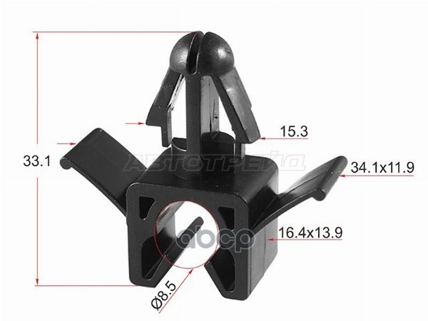 Клипса эл. проводки TOYOTA/LEXUS (1 шт.) Sat арт. ST-M10369