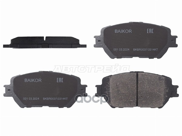 Колодки тормозные (Спереди) Toyota Camry (XV30) 01-06 / Crown 03-08 BAIKOR арт. BKBR0037