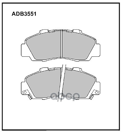 Колодки тормозные дисковые | перед | HONDA CR-V I (RD) 2.0 16V 4WD (RD1, RD3) 01.1999 - 02.2002 <=> HONDA CR-V I (RD) 2.0 16V 4WD (RD1, RD3) 10.1995 - 12.2001  ADB3551