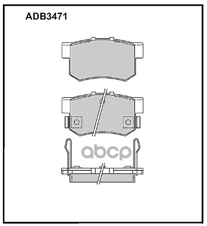 Колодки тормозные Honda Accord 93-, Fit 01-08, CR-V 01-06, Integra 97- задние Allied Nippon ADB3471 GDB3154;GDB3269;GDB3447;06430S0KJ01;06430S0NJ00;06430S2XJ00;06430S3NE50;06430S3NJ00;06430S7AJ00;06430S7S000;06430S9A000;06430S9A010;06430S9AA00;06430S9AE00