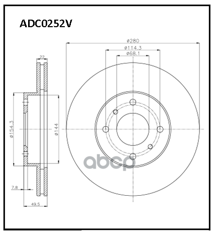 Диск тормозной | перед |